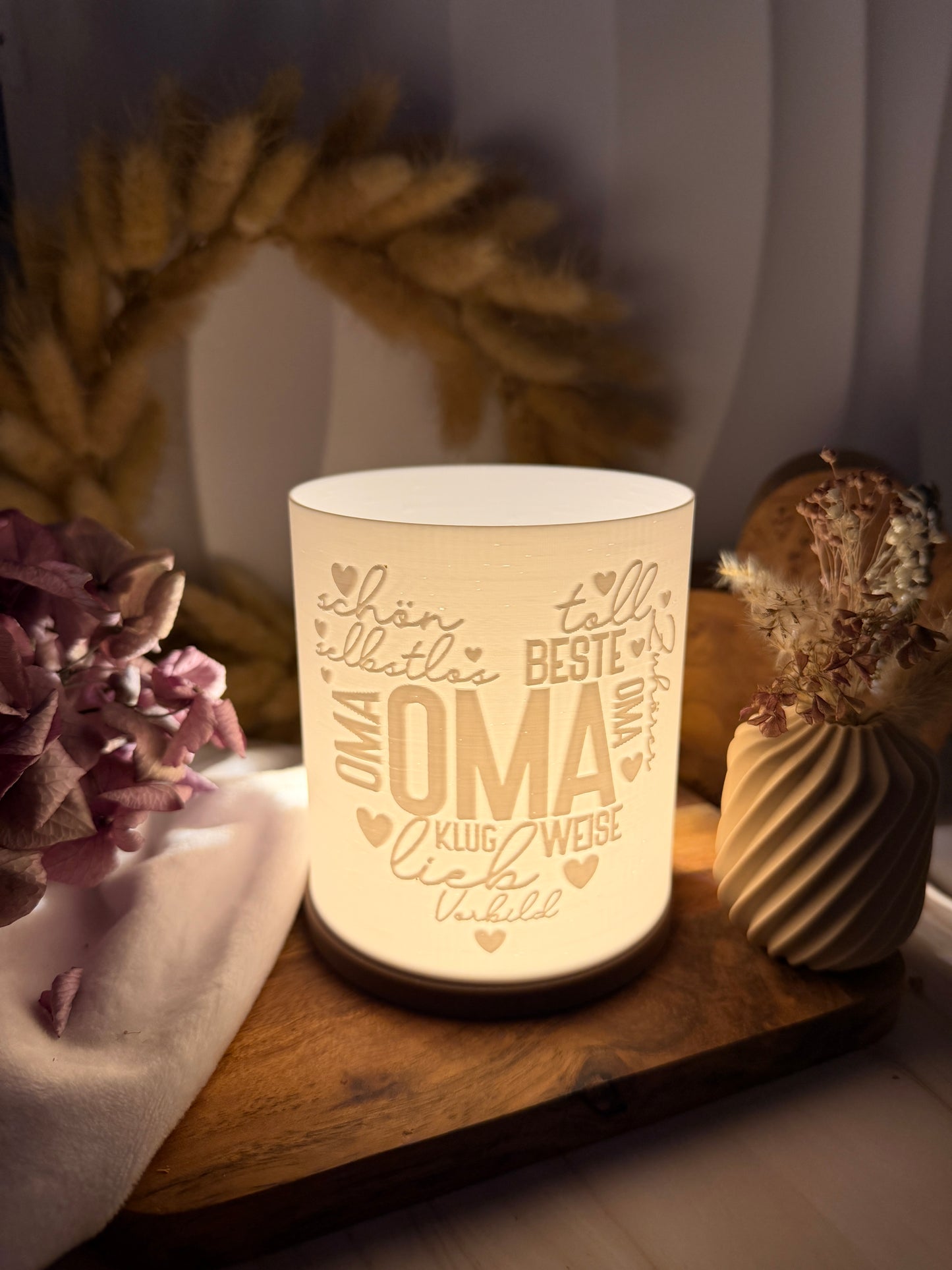 3D-Druckdatei - Windlicht - Herz Oma