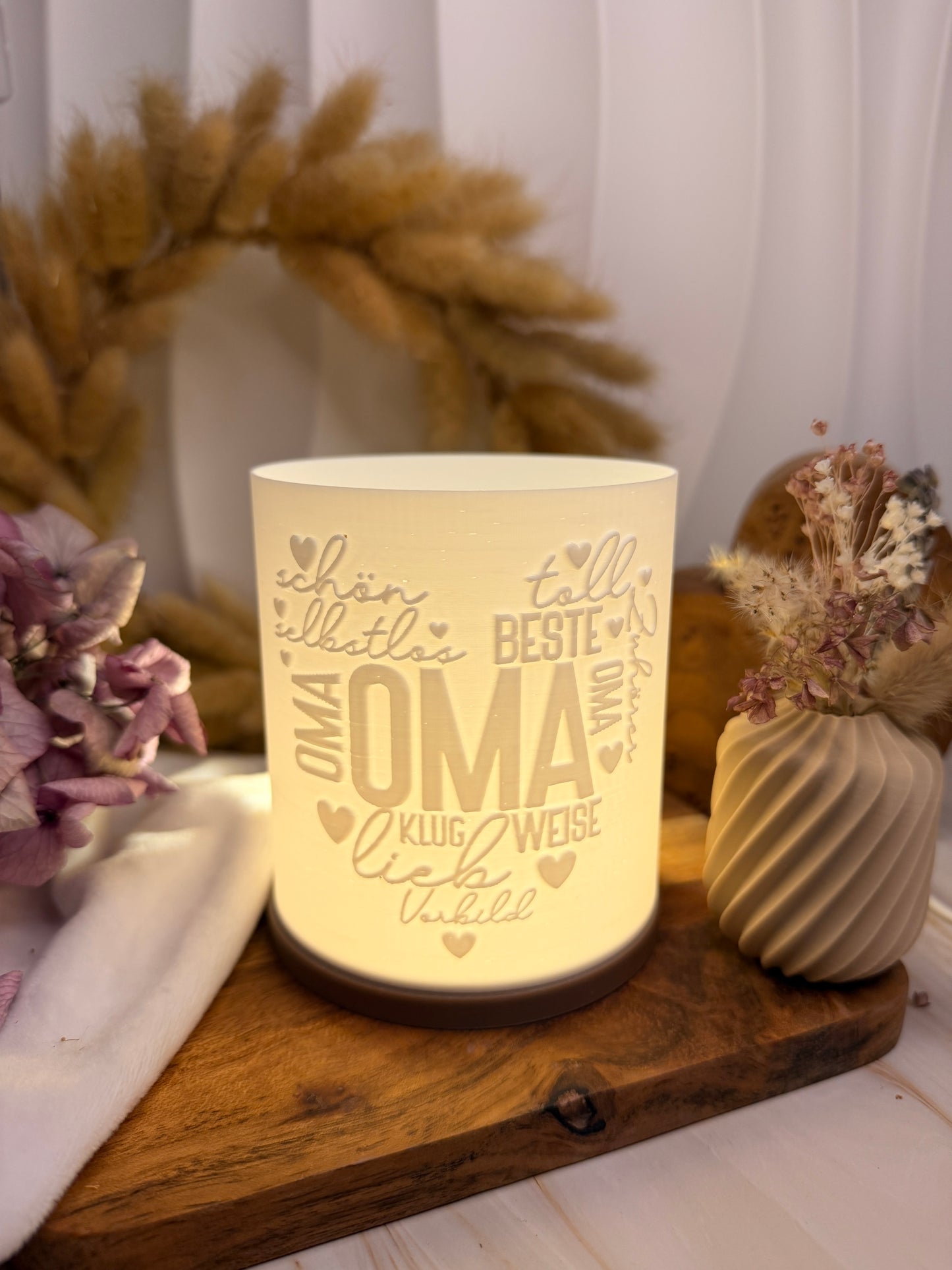 3D-Druckdatei - Windlicht - Herz Oma
