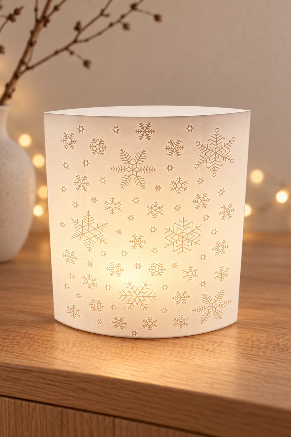 3D-Druckdatei  Windlicht "Schneeflocken"