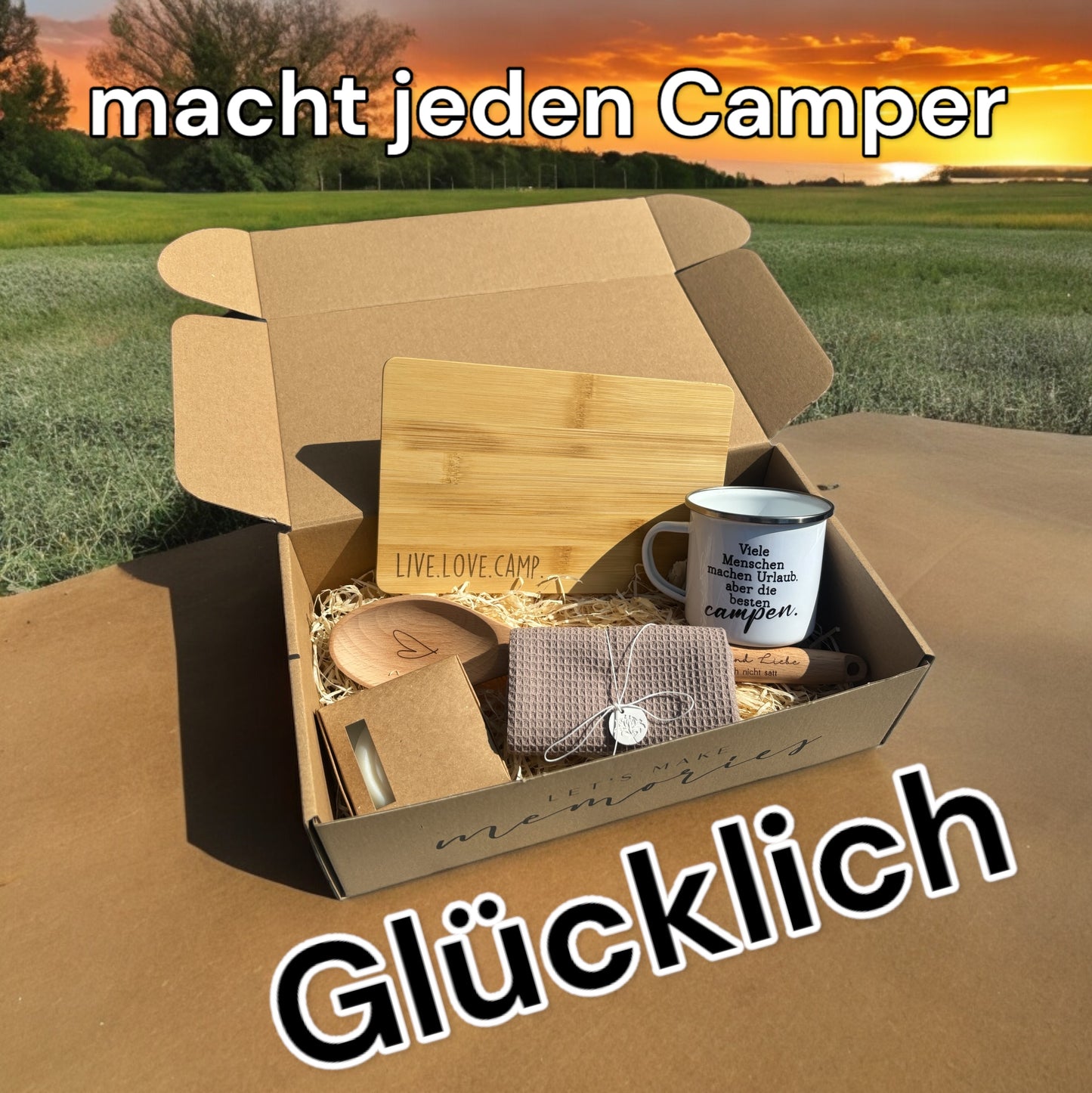 Camping Geschenkbox "Happy Camper"