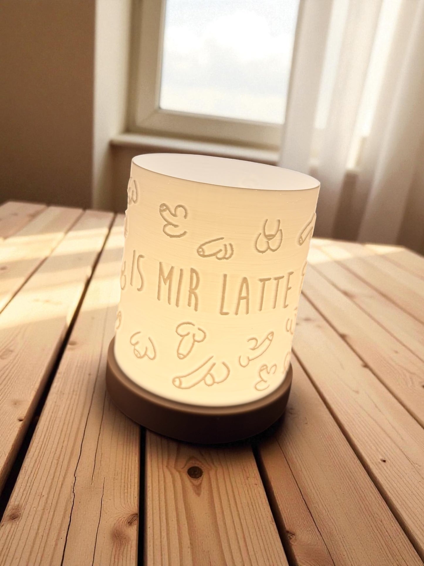 3D-Druckdatei - Windlicht - Is mir Latte