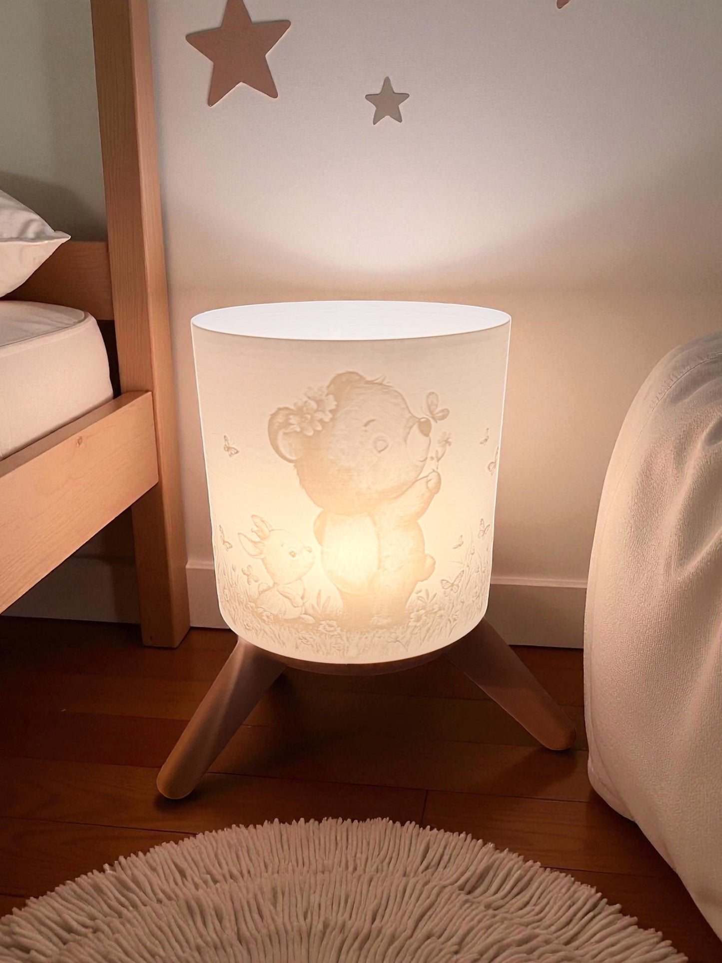 3D-Druckdatei - Nachtlicht - für LED Lampenfassung mit Sockel - Bärenliebe