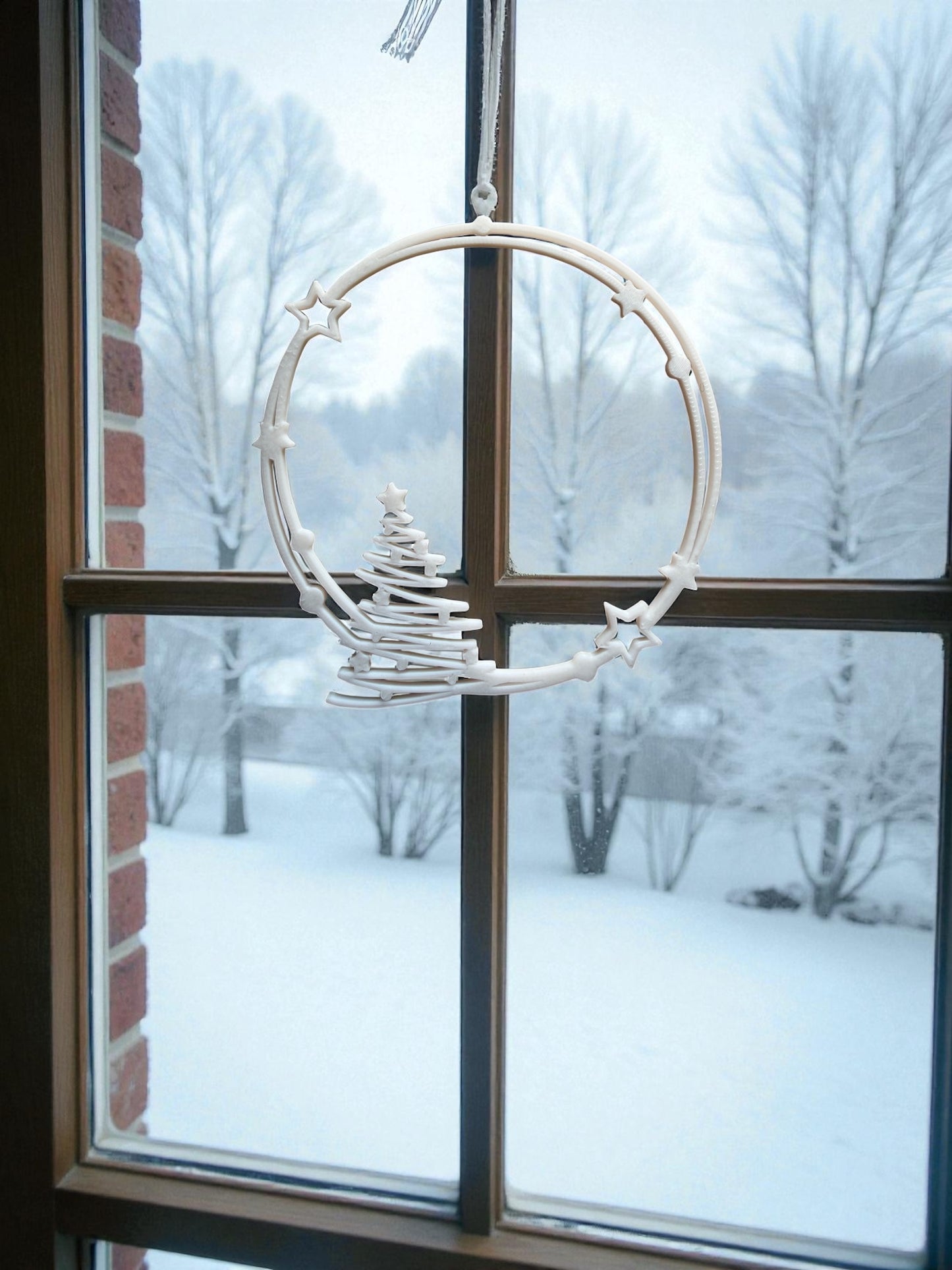 3D-Druckdatei STL + 3MF Türkranz - Tannenbaum - Fensterkranz