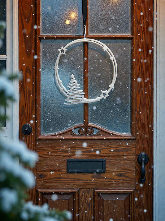 3D-Druckdatei STL + 3MF Türkranz - Tannenbaum - Fensterkranz