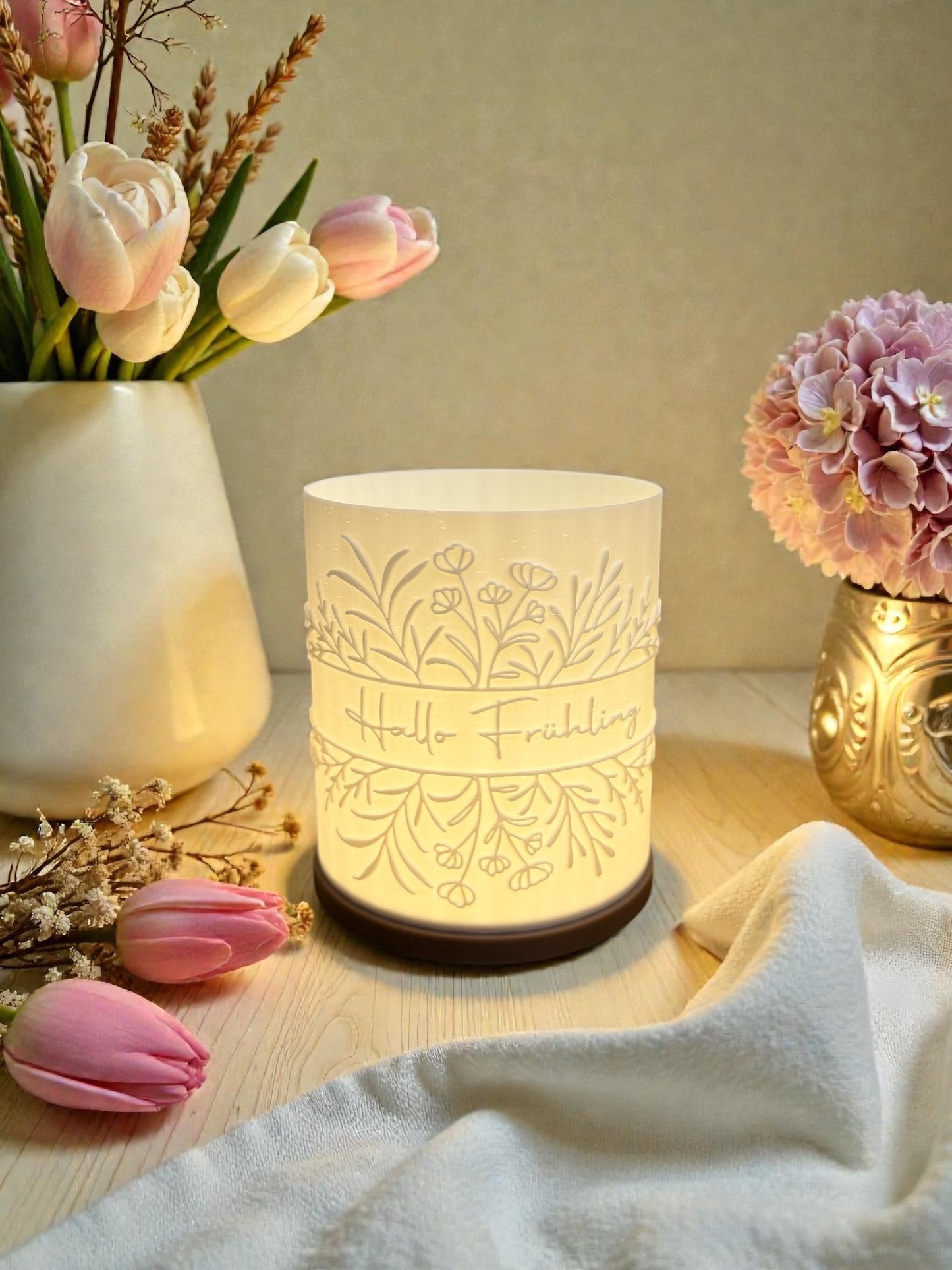 3D-Druckdatei - Windlicht - Hallo Frühling