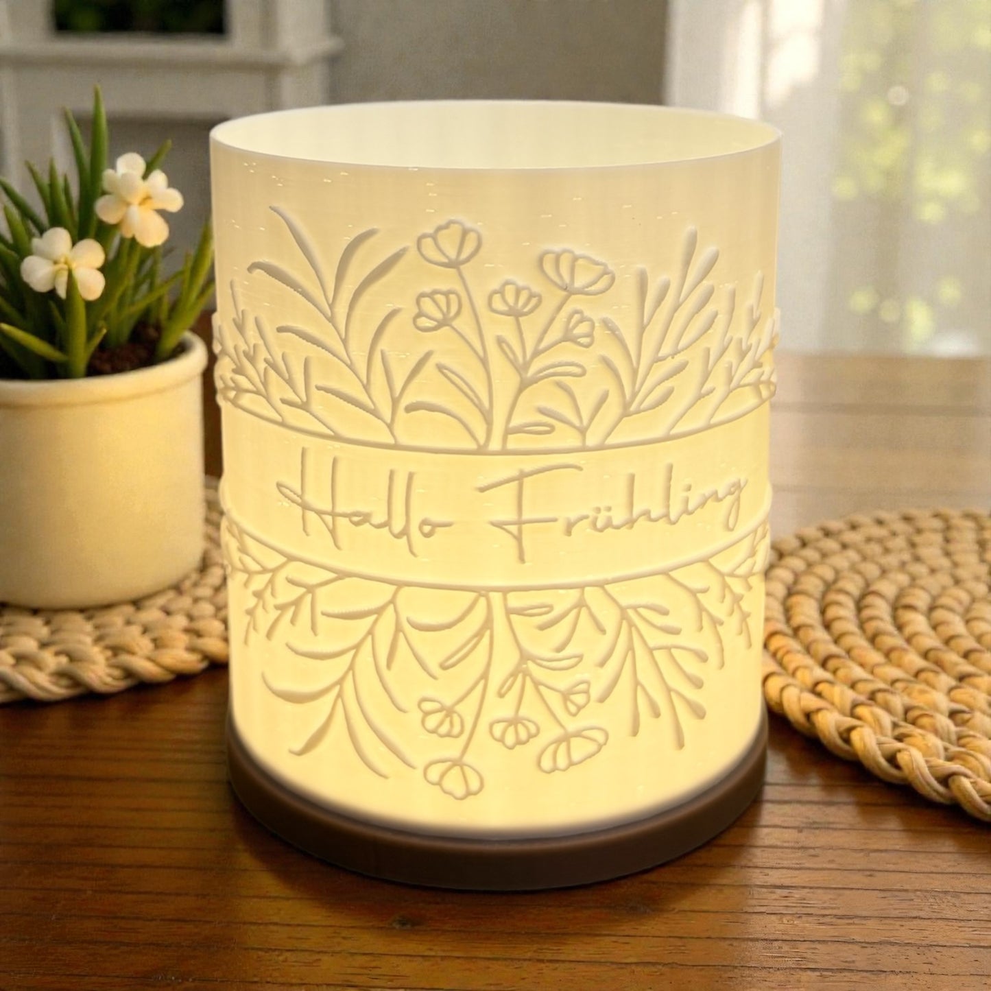 3D-Druckdatei - Windlicht - Hallo Frühling