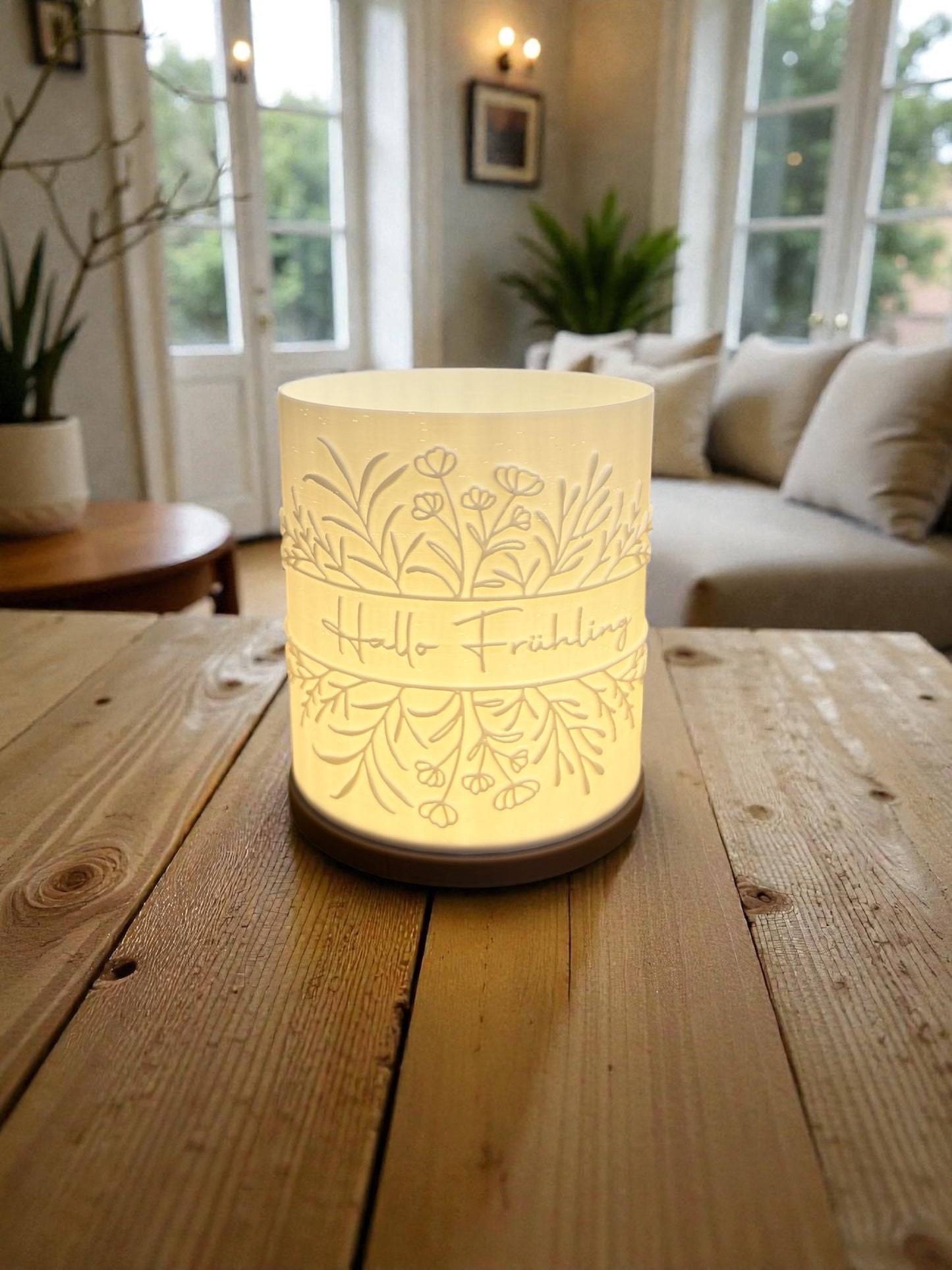 3D-Druckdatei - Windlicht - Hallo Frühling