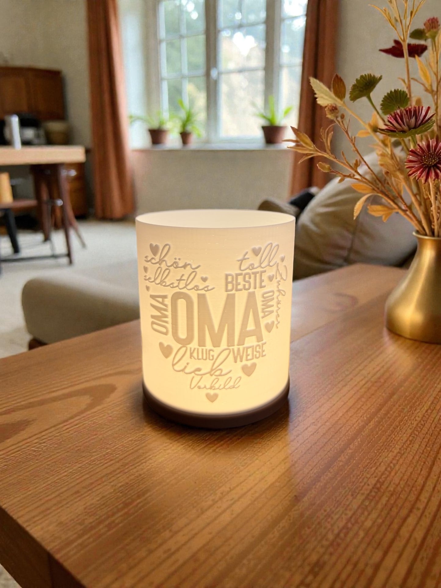 3D-Druckdatei - Windlicht - Herz Oma