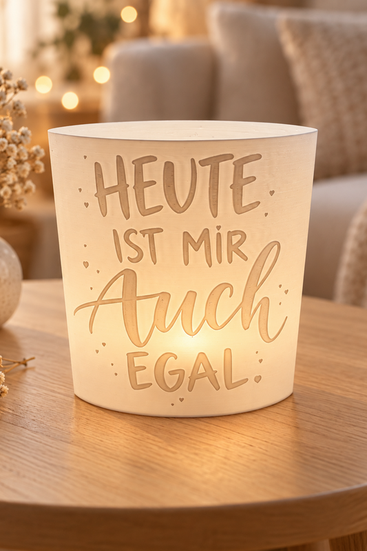 3D-Druckdatei  Windlicht "heute ist mir auch egal"