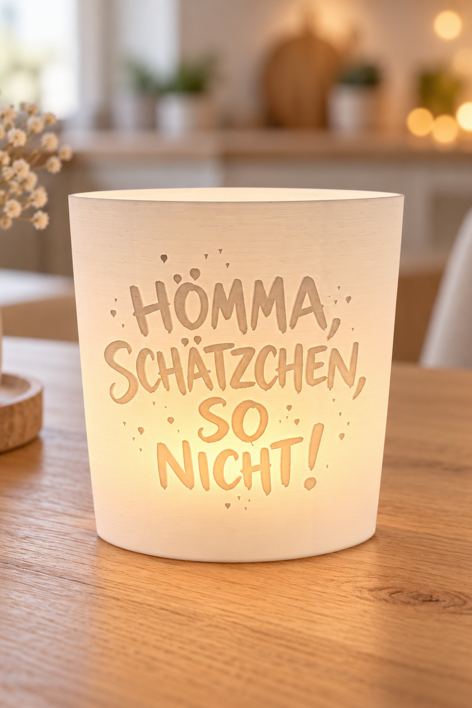 3D-Druckdatei  Windlicht "hömma schätzchen"