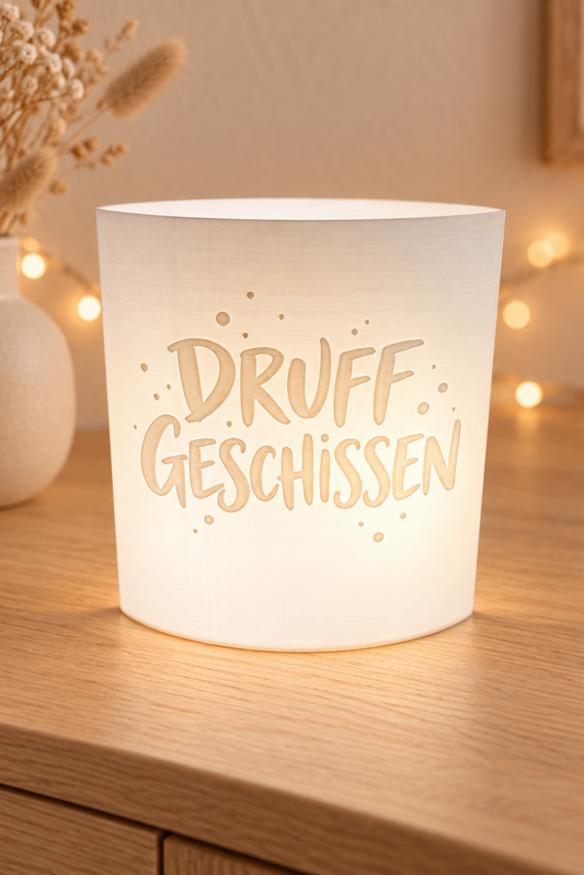 3D-Druckdatei  Windlicht "druff geschissen"