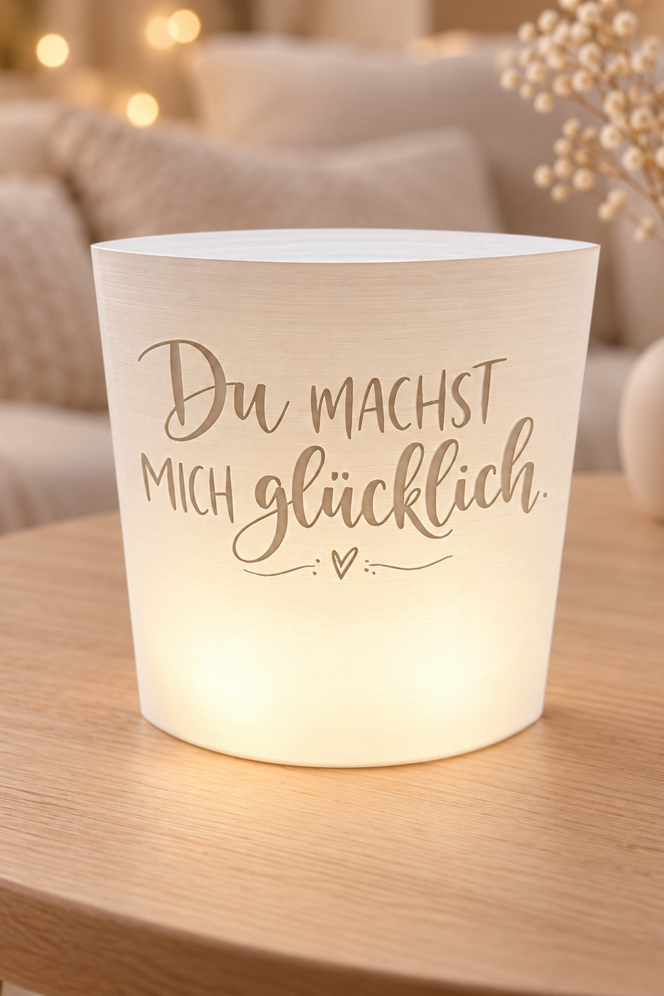 3D-Druckdatei  Windlicht "du machst mich glücklich"