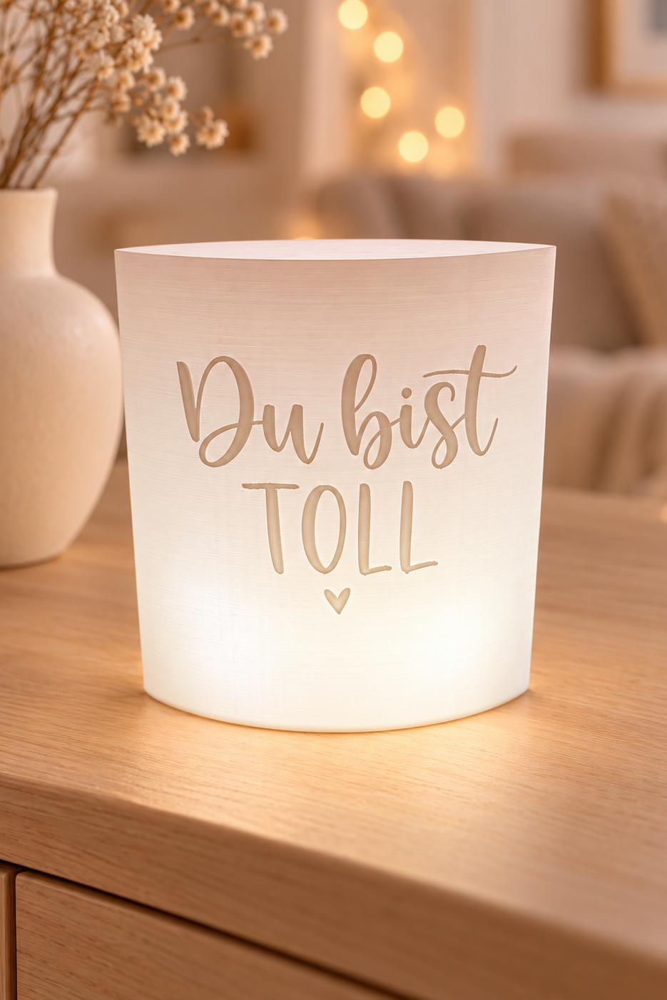 3D-Druckdatei  Windlicht "du bist toll"