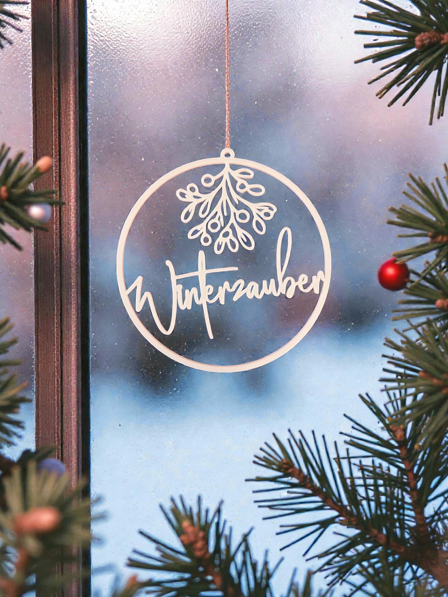 3D-Druckdatei STL + 3MF Türkranz - Winterzauber - Fensterkranz