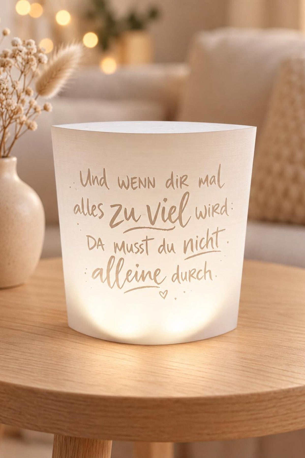 Windlicht - Ellipse - Und wenn dir mal alles zu viel wird