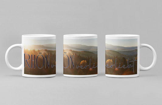 "RHÖNverliebt" Tasse mit Landschaft in Keramik