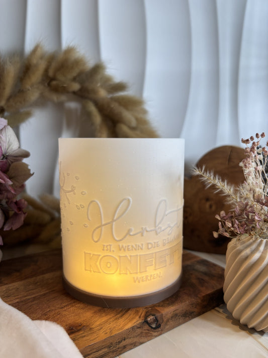 3D-Druckdatei - Windlicht - Herbst Konfetti
